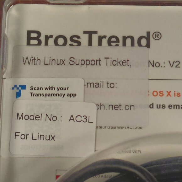 BrosTrend 1200Mbps High Gain Wireless Dual Band USB Adapter - Picture 3 of 6